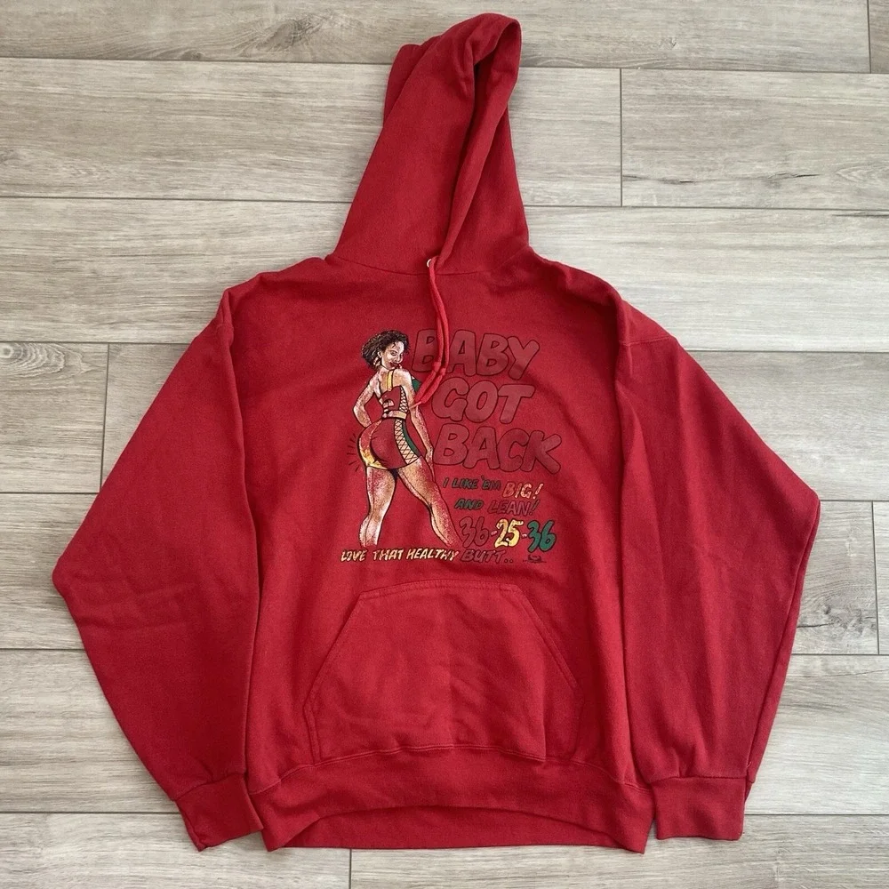 Vintage 1992 Sir Mix A Lot Hoodie Adult Size XL Made In USA Baby Got Back 90s
